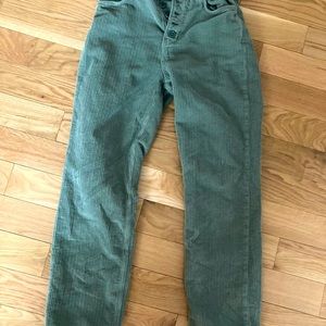Reformation size 27 Cynthia Button corduroys in sage